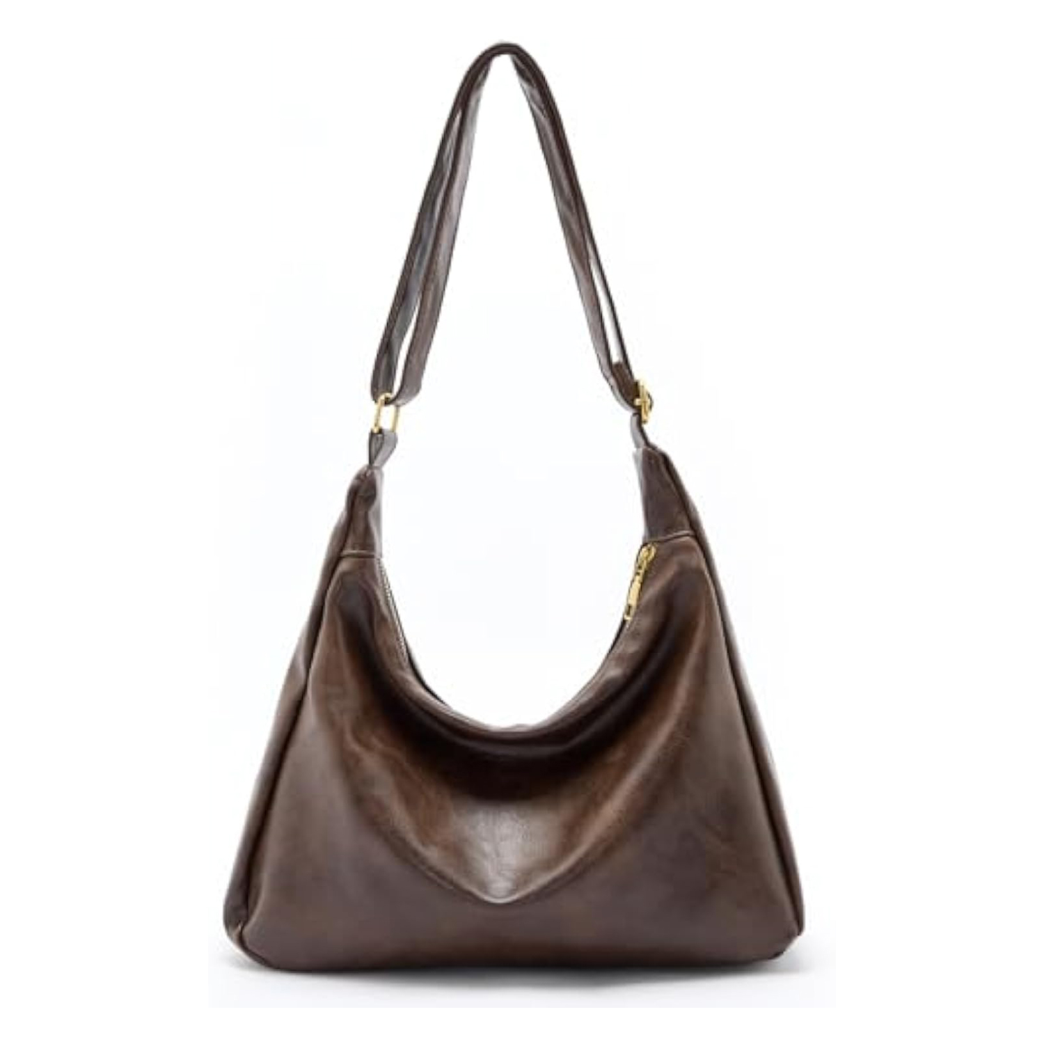 Hobo Bags for Women, Ultra Soft Foldable Vegan Leather Shoulder Handbag, Stylish Slouchy Tote Purses
