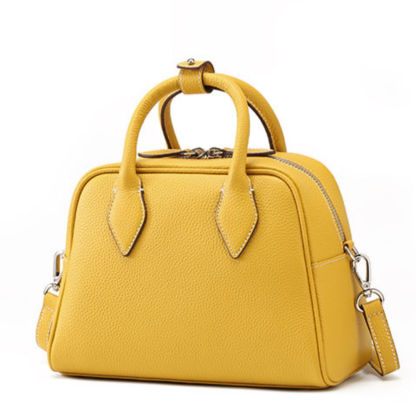 Handcrafted Full-Grain Leather Boston Pillow Tote