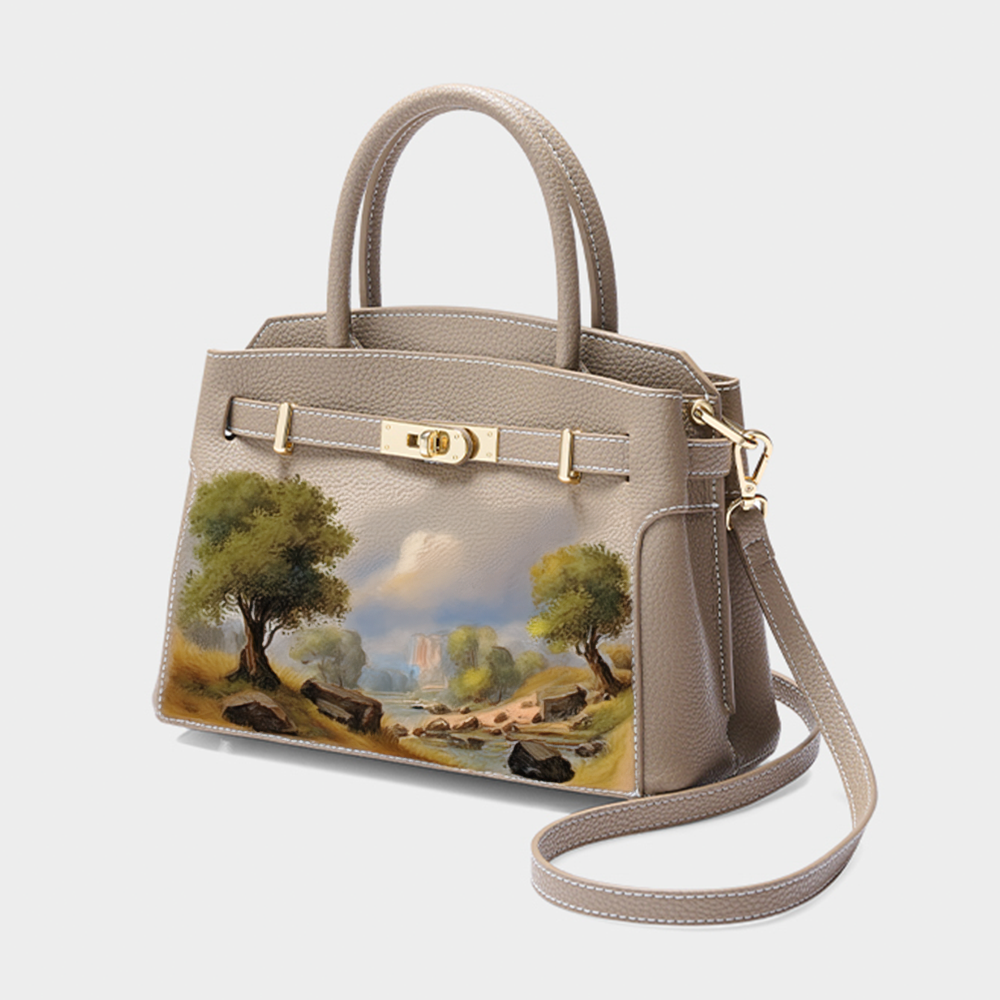 Handcrafted Full-Grain Leather Satchel-Crossbody Bag