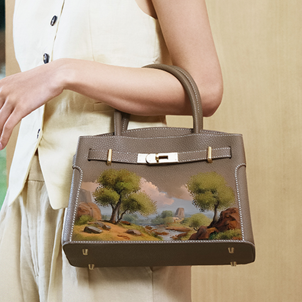 Handcrafted Full-Grain Leather Satchel-Crossbody Bag