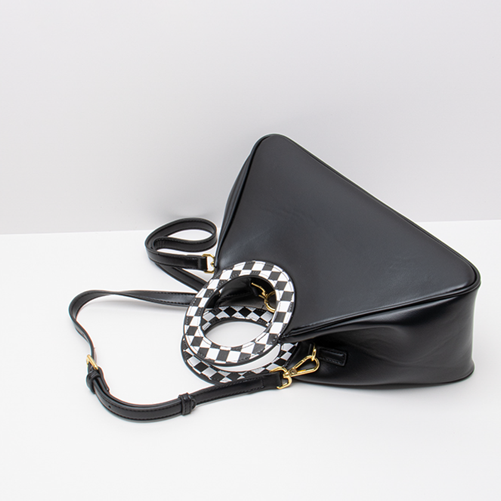 Handcrafted Vintage-Inspired Black Leather Tote Bag for Women