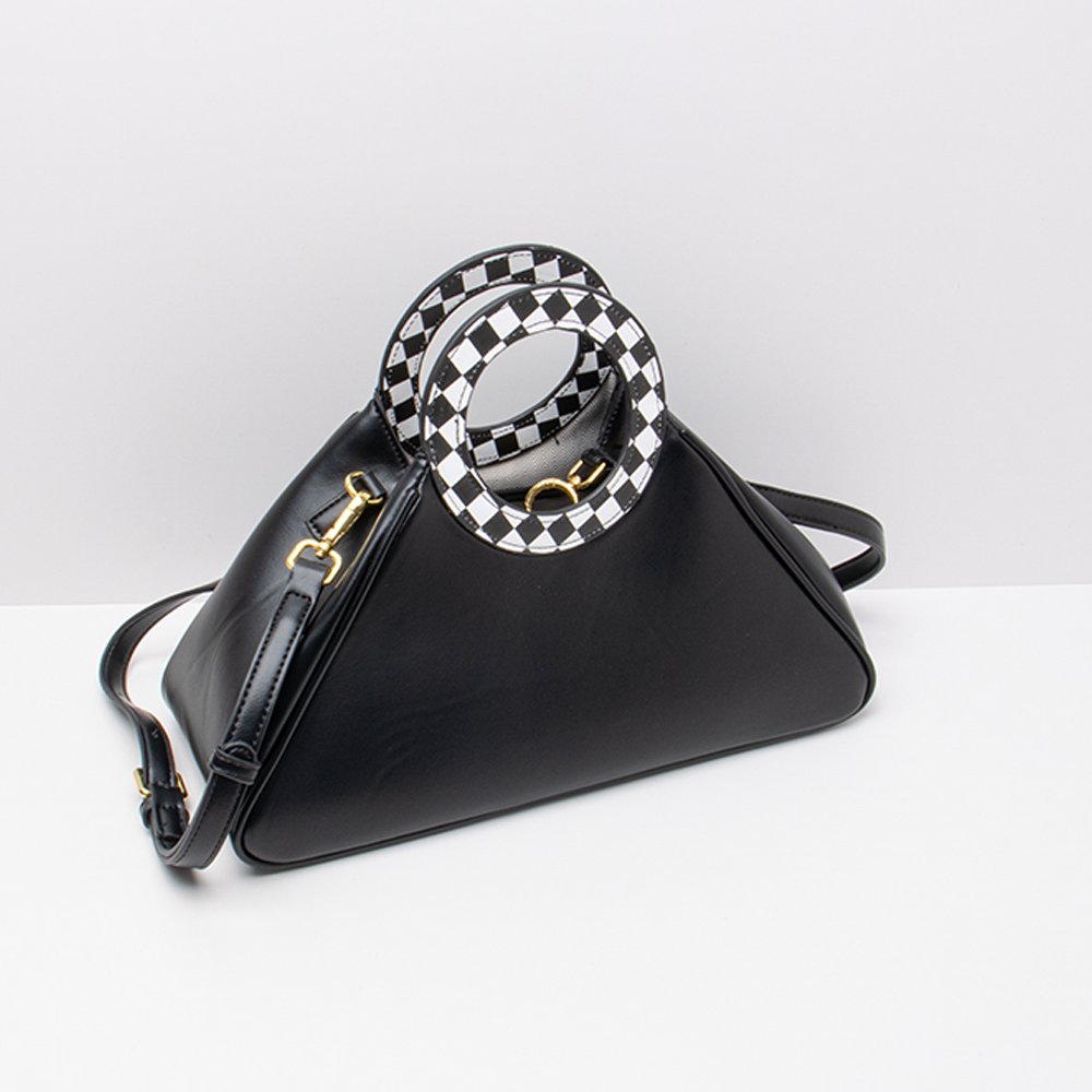 Handcrafted Vintage-Inspired Black Leather Tote Bag for Women