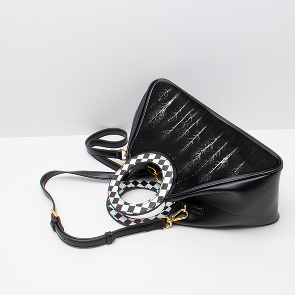 Handcrafted Vintage-Inspired Black Leather Tote Bag for Women