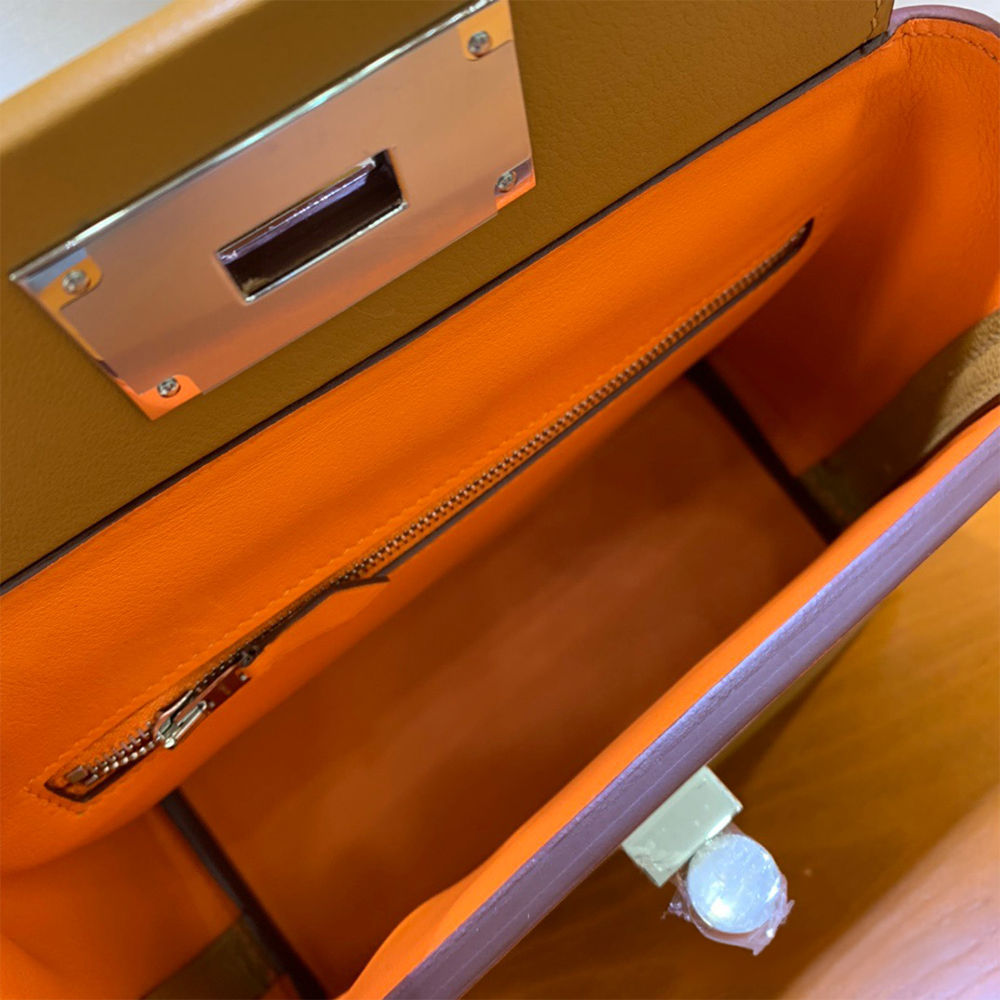 Handcrafted Genuine Leather Women's Bag - Earth Yellow, 25cm