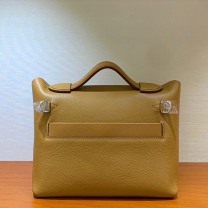 Handcrafted Genuine Leather Women's Bag - Earth Yellow, 25cm