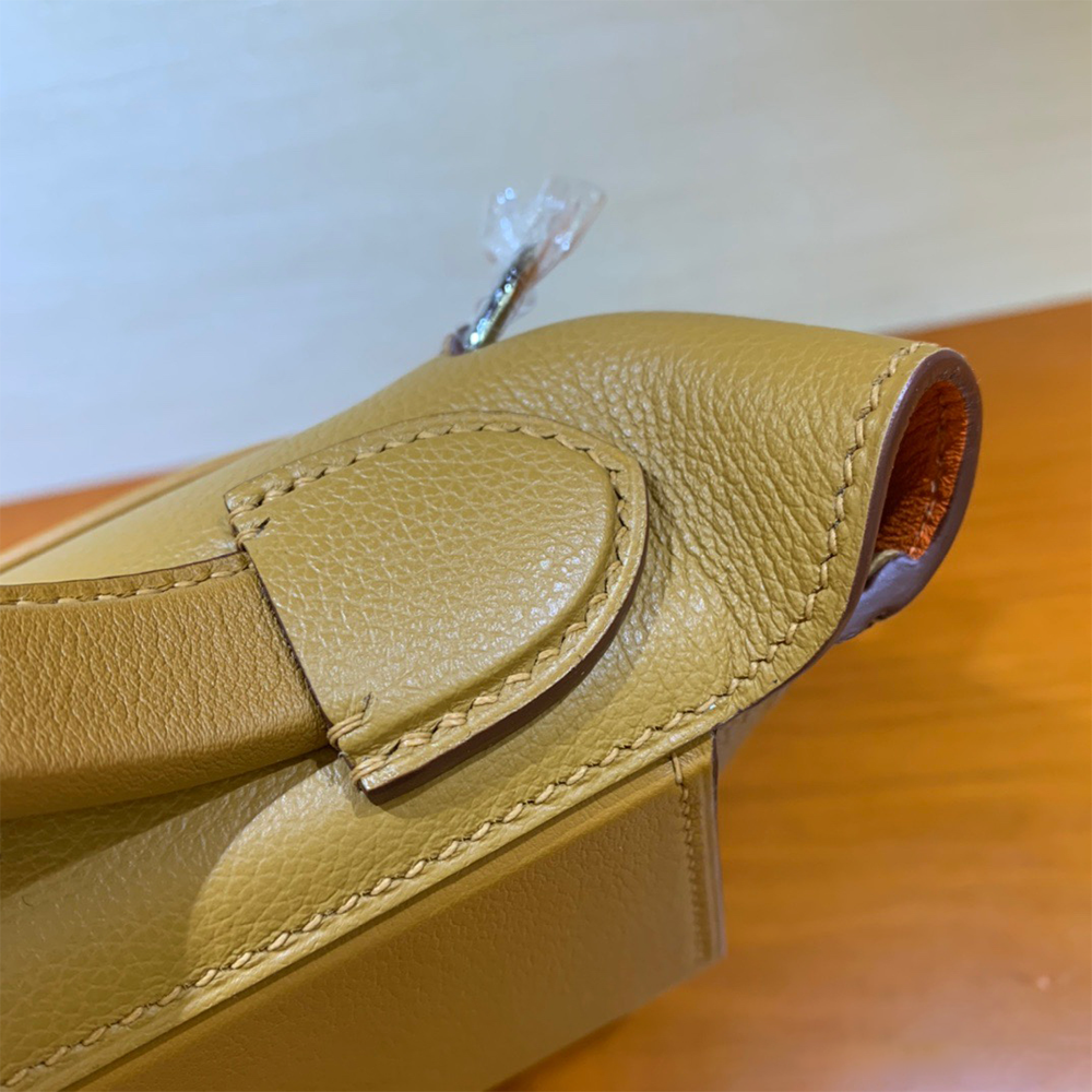 Handcrafted Genuine Leather Women's Bag - Earth Yellow, 25cm