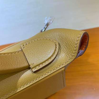 Handcrafted Genuine Leather Women's Bag - Earth Yellow, 25cm