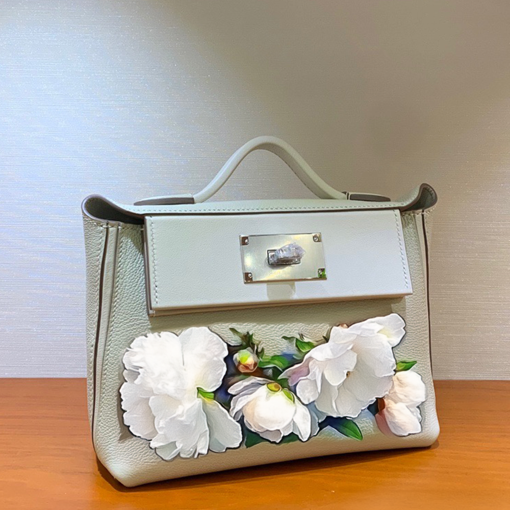 Handcrafted Genuine Leather Women's Bag - Milkshake White, 25cm