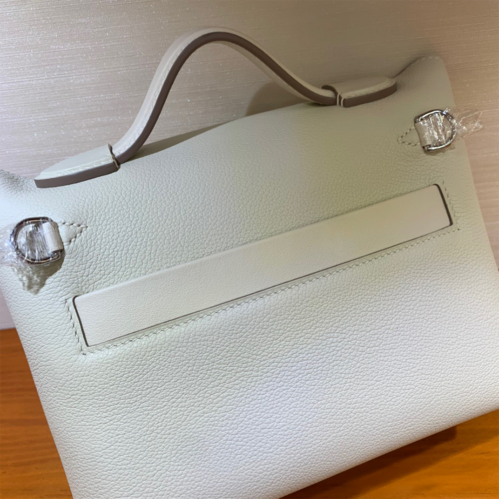 Handcrafted Genuine Leather Women's Bag - Milkshake White, 25cm