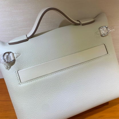 Handcrafted Genuine Leather Women's Bag - Milkshake White, 25cm