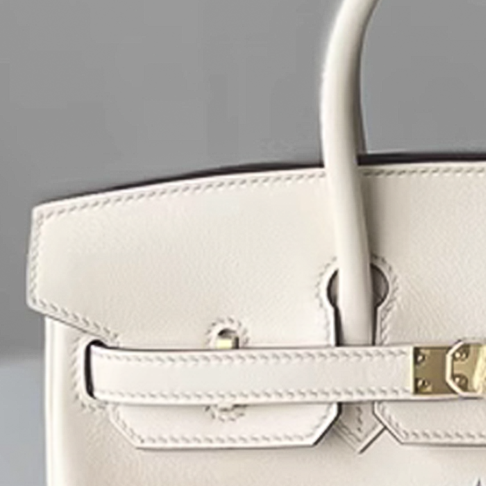 Handcrafted Genuine Leather Women's Bag - Cream White, 30cm