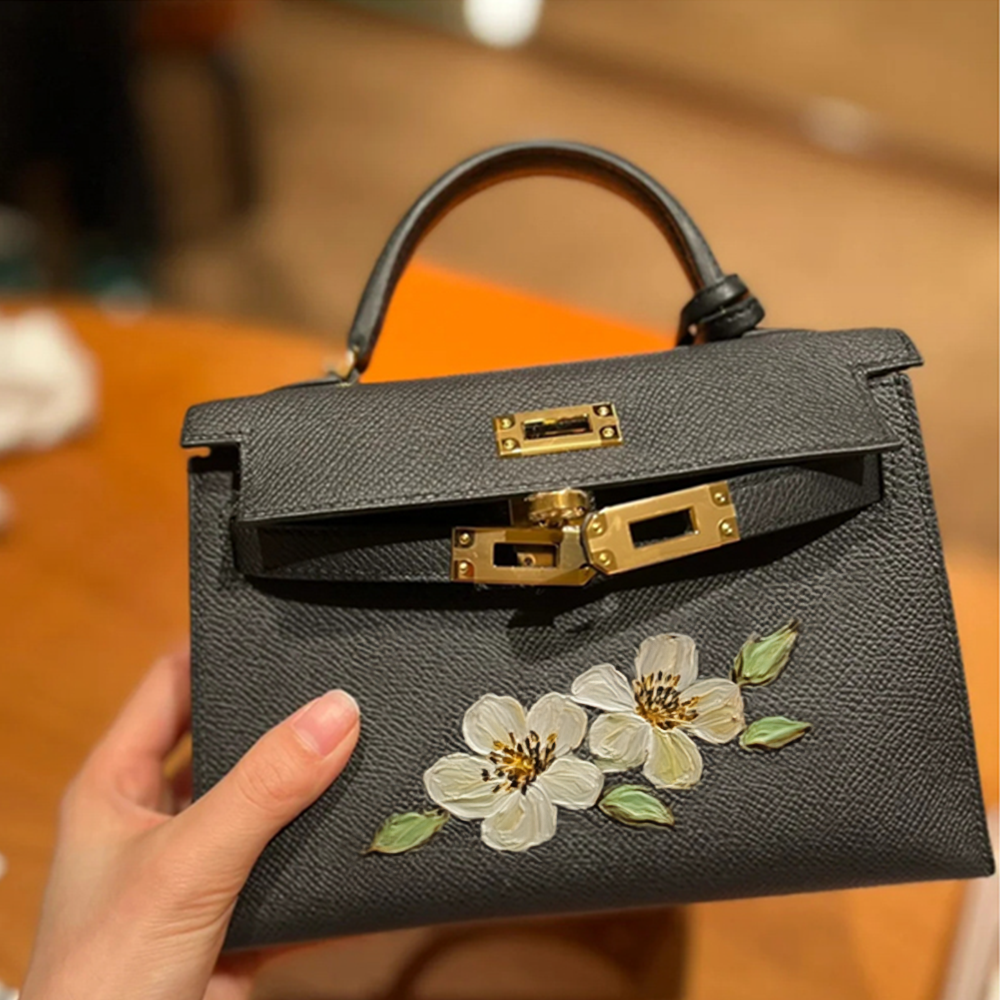 Handcrafted Genuine Leather Women's Bag - Classic Black, 25cm