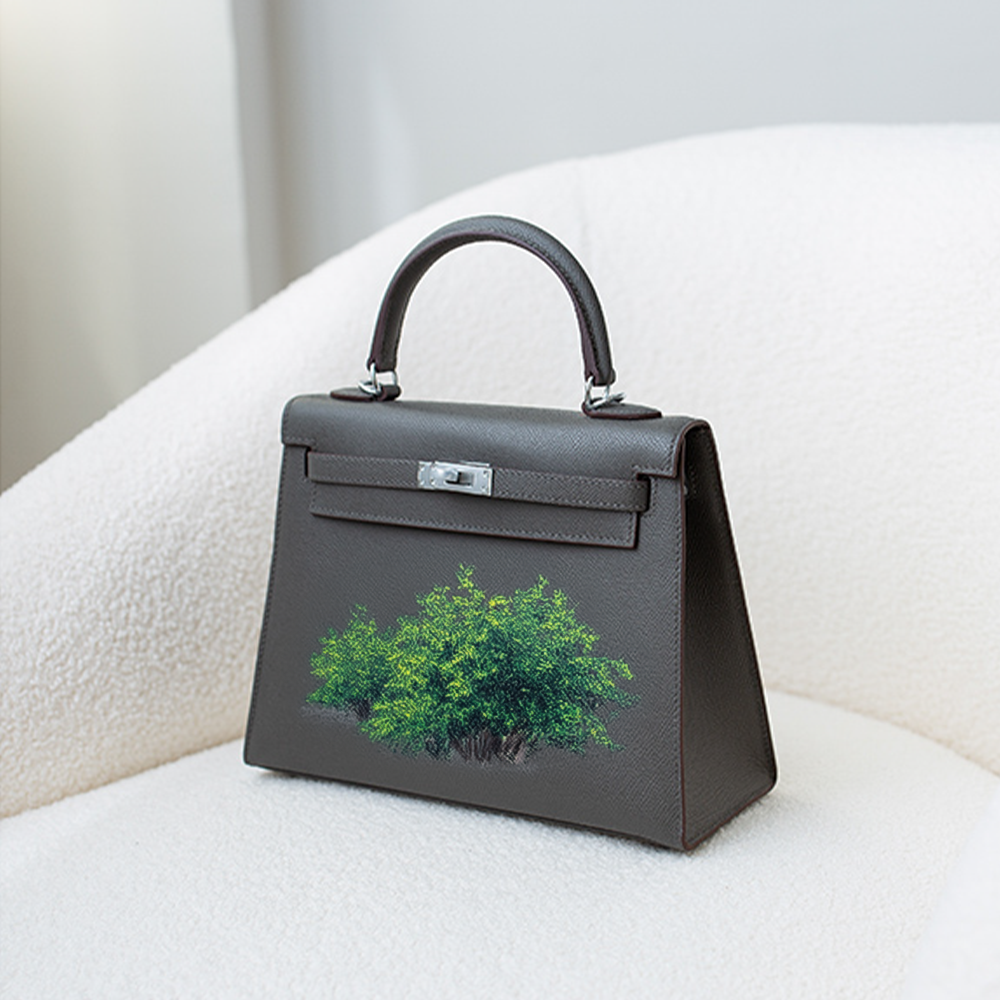 Handcrafted Genuine Leather Women's Bag - 25cm Cumulonimbus Gray