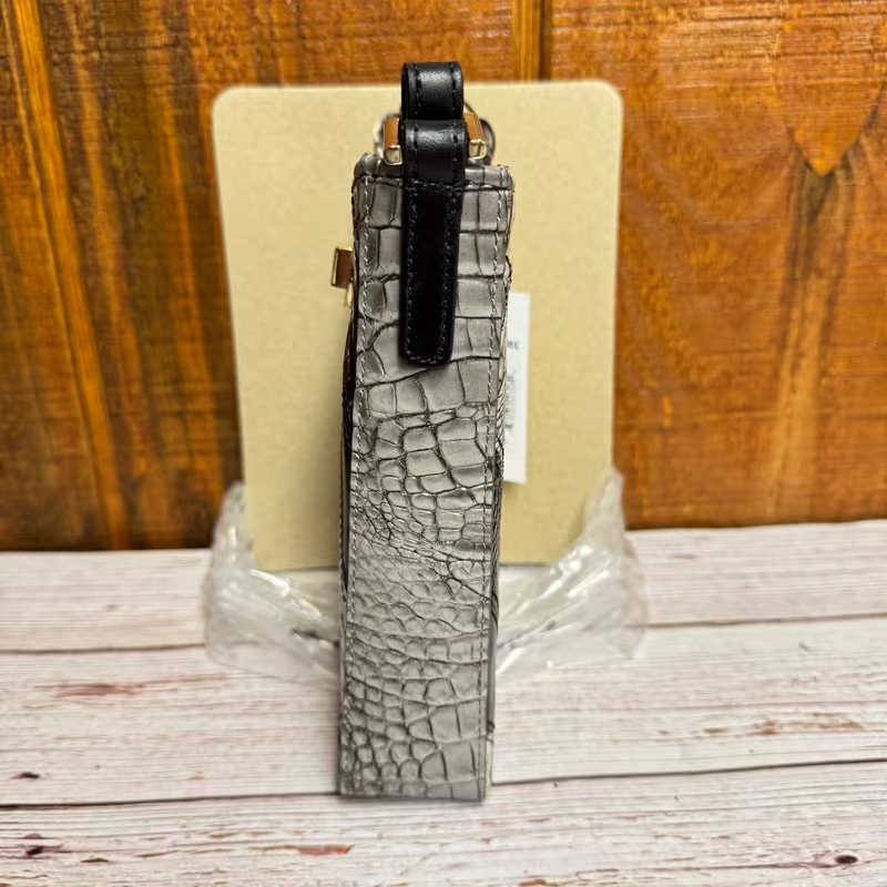 Small Leather Crossbody - Black Flashback