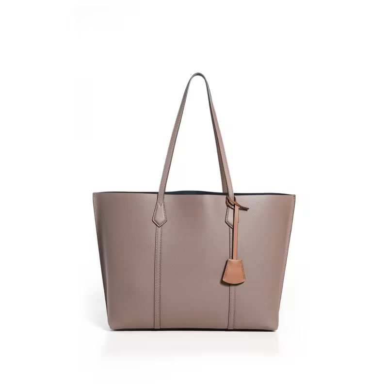 Perry Large Leather Tote – Clam Shell