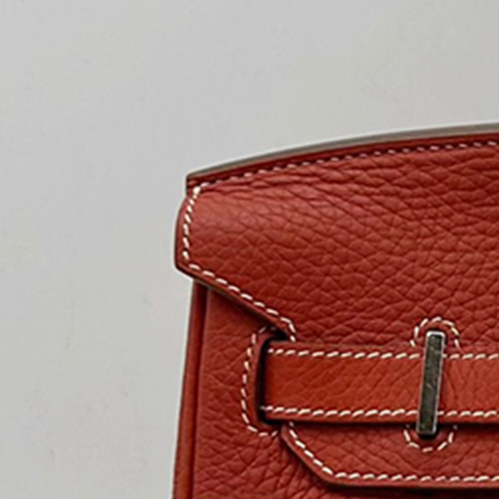 Handcrafted Genuine Leather Women's Bag - 35cm Orange-Red