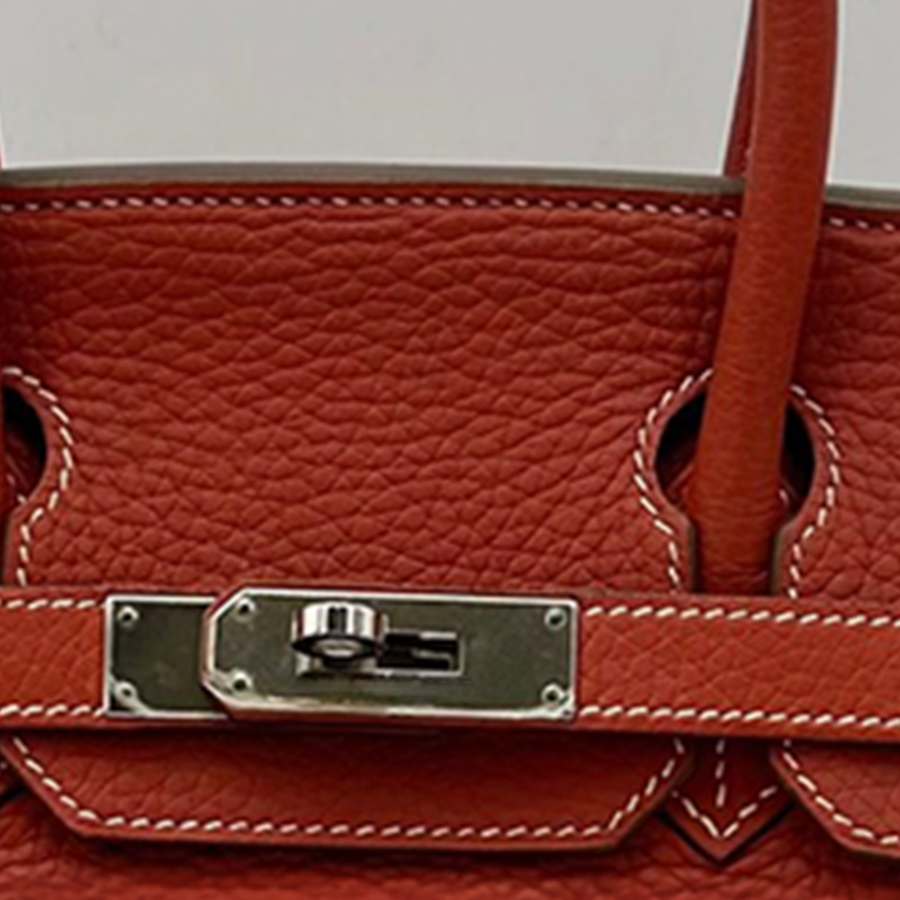 Handcrafted Genuine Leather Women's Bag - 35cm Orange-Red