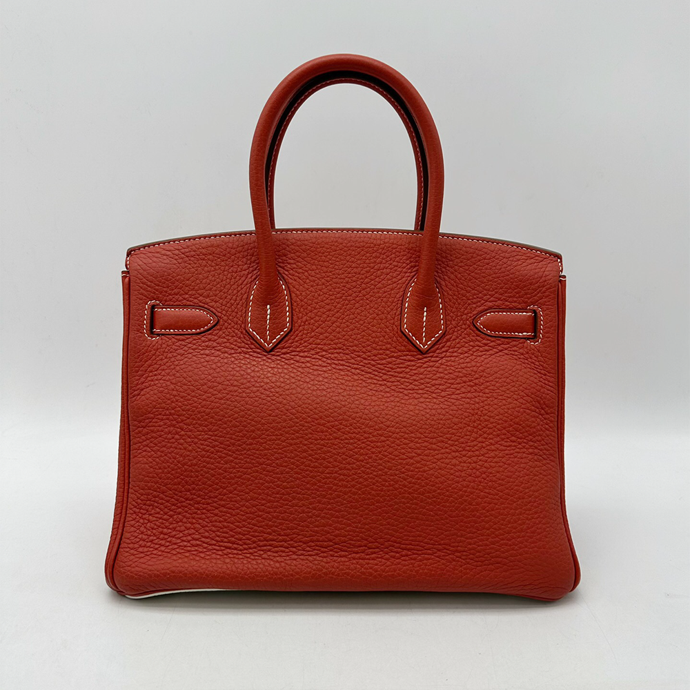 Handcrafted Genuine Leather Women's Bag - 35cm Orange-Red
