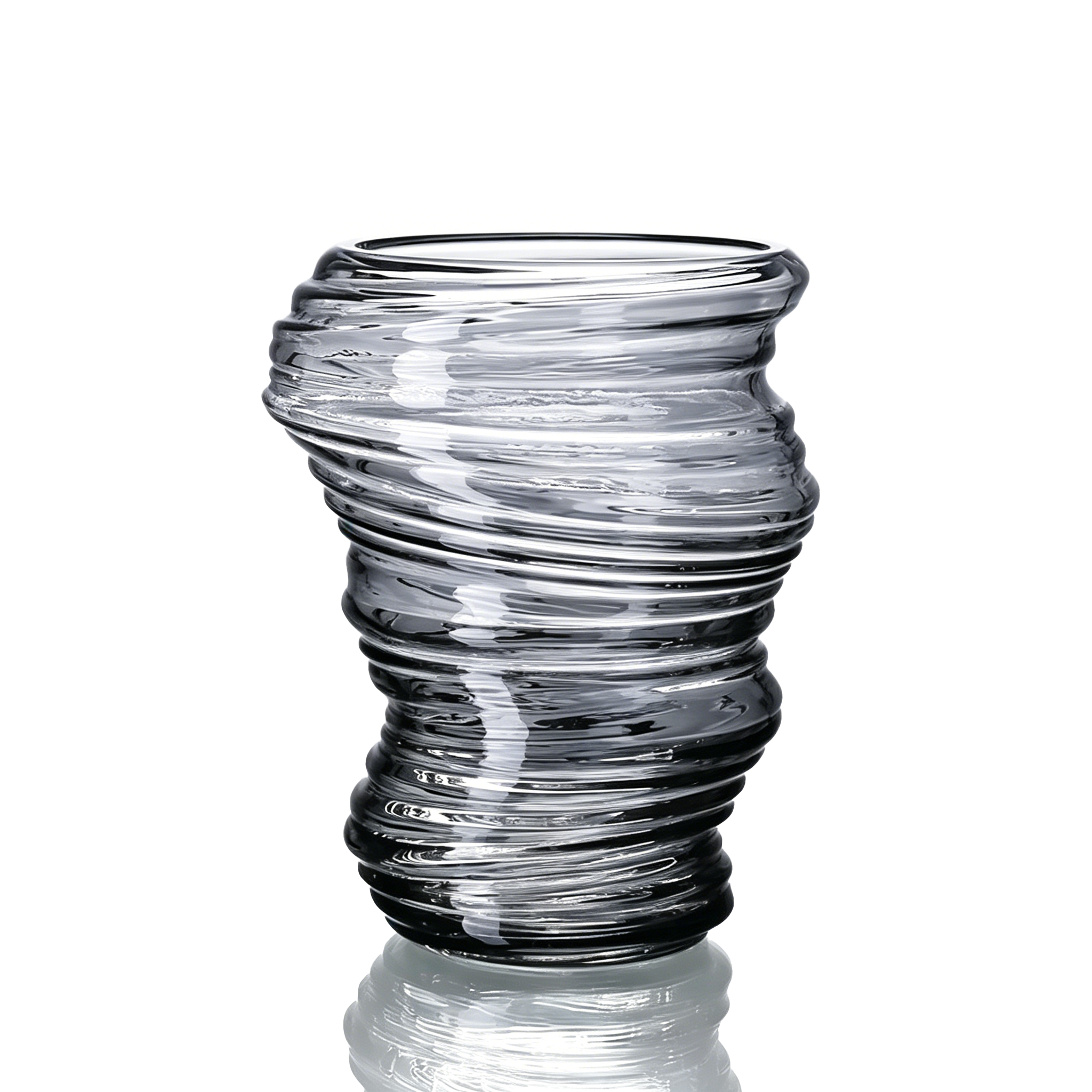 12126	 D8"H9.8" - GLASS VASE