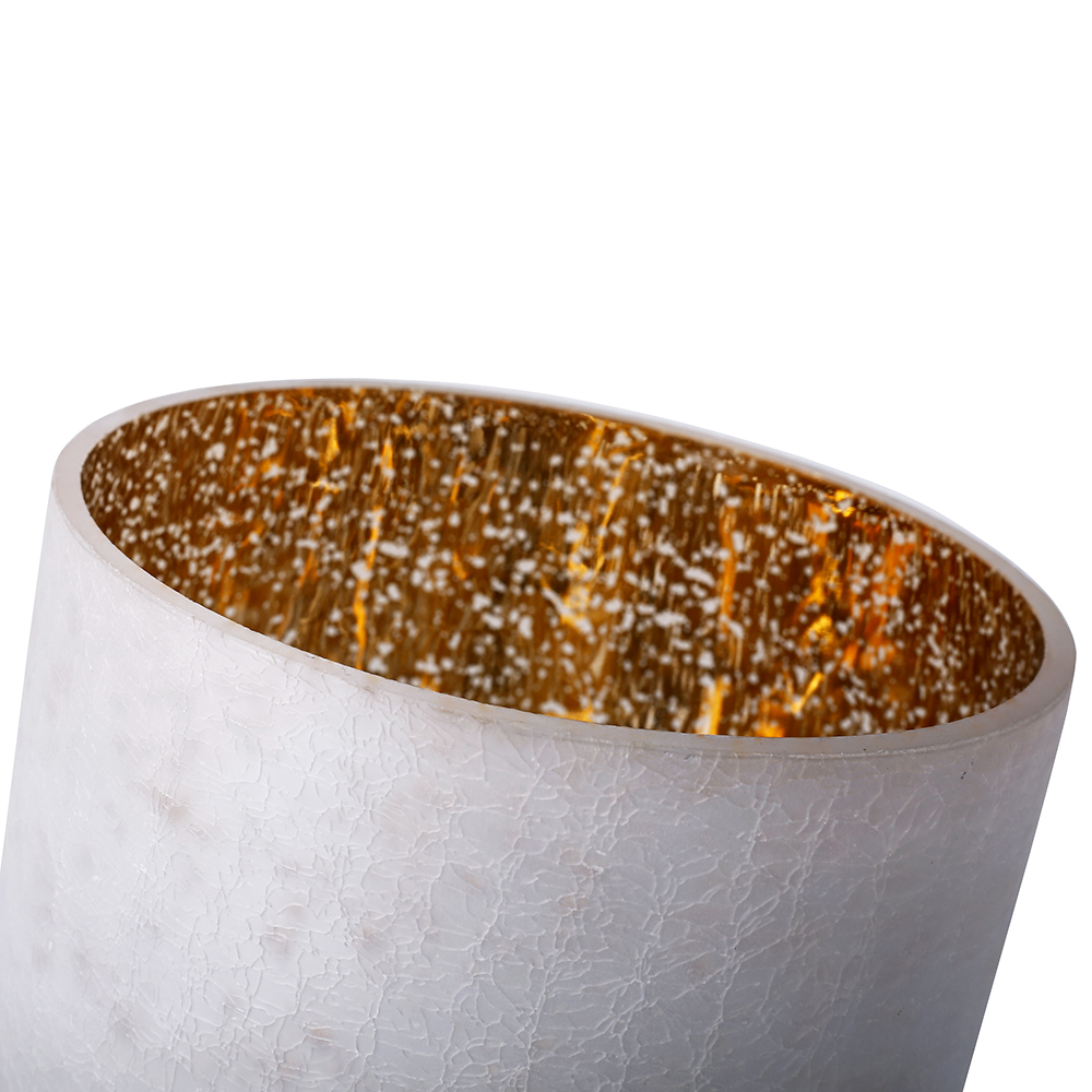57545	 D4.5"H4.5" - CRACKLE GLASS CYLINDER