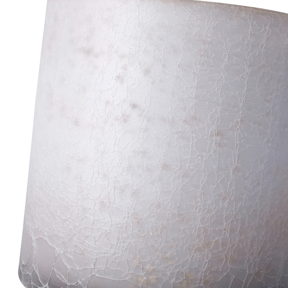 57545	 D4.5"H4.5" - CRACKLE GLASS CYLINDER