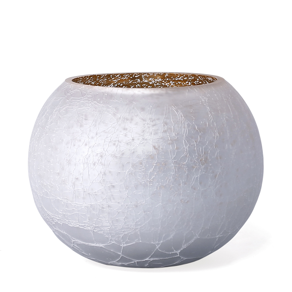 D6"H4.5" - CRACKLE GLASS BOWL