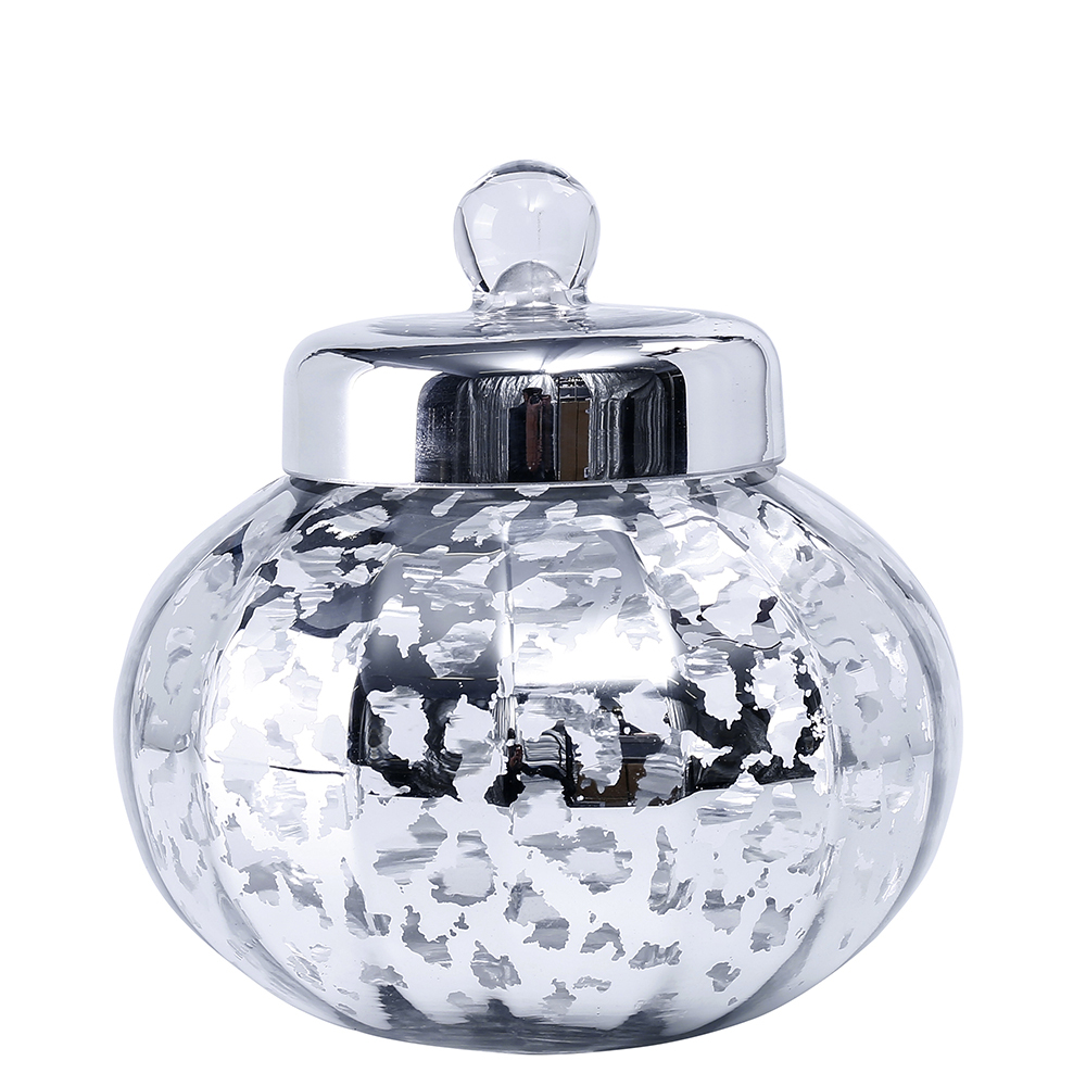 D8.5"H8.5" - GLASS JAR WITH LID
