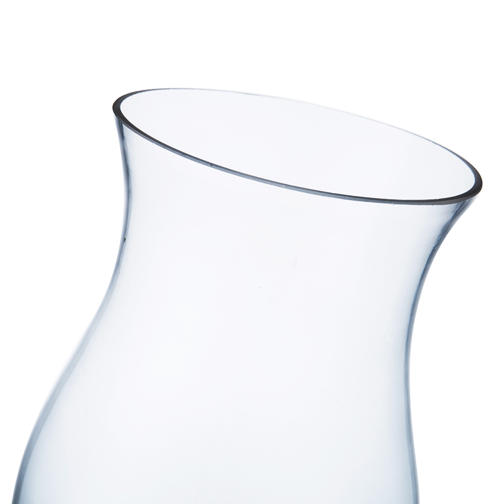 64282	 D5.5"H11.5" - GLASS HURRICANE LANTERN