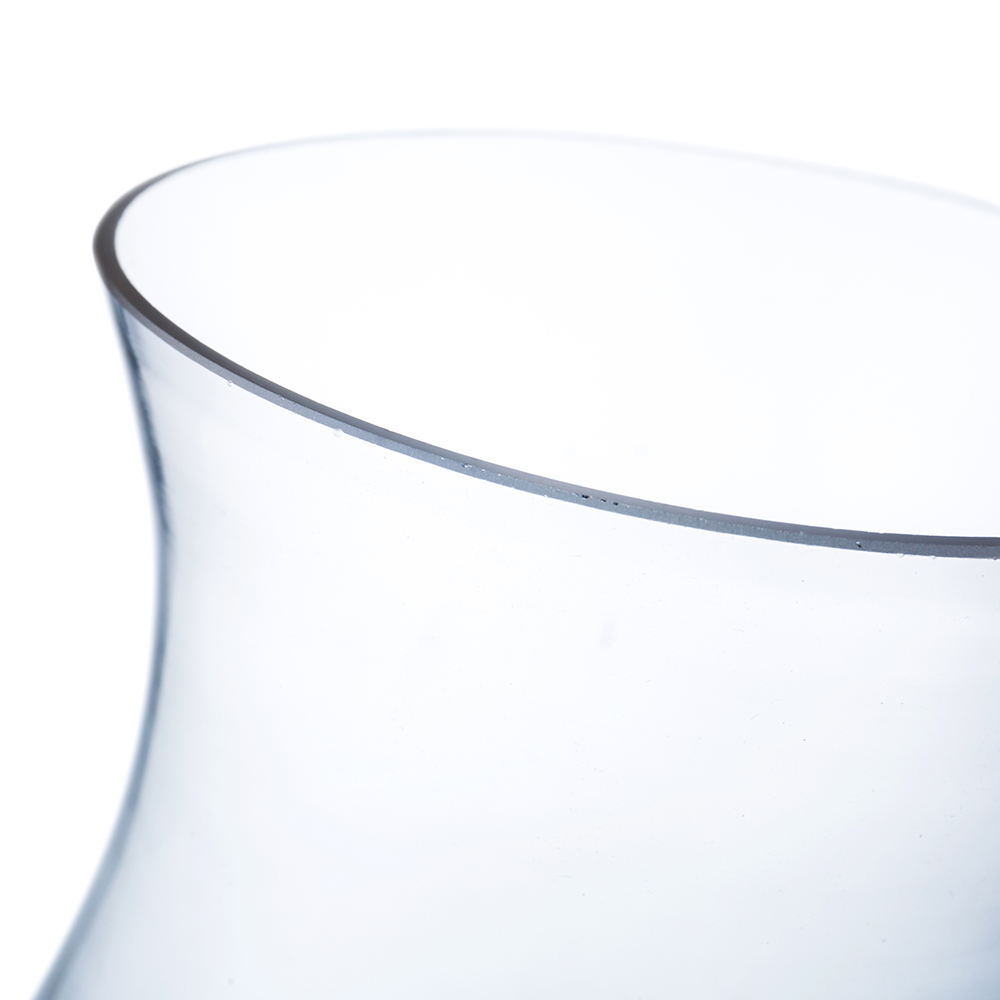 64282	 D5.5"H11.5" - GLASS HURRICANE LANTERN