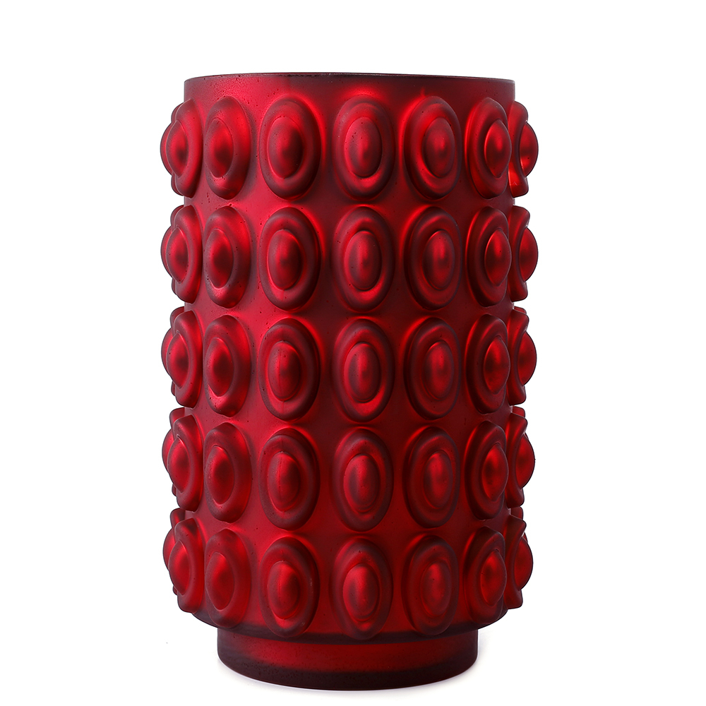 D6"H8.5" - DECORATIVE GLASS VASE