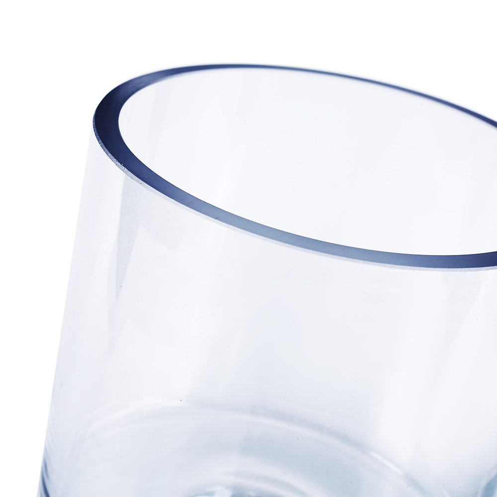 84023	 D4.5"H6.5" - GLASS CYLINDER PEDESTAL CANDLE HOLDER