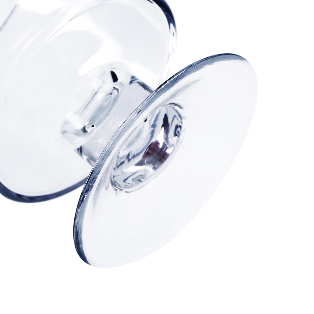 84023	 D4.5"H6.5" - GLASS CYLINDER PEDESTAL CANDLE HOLDER