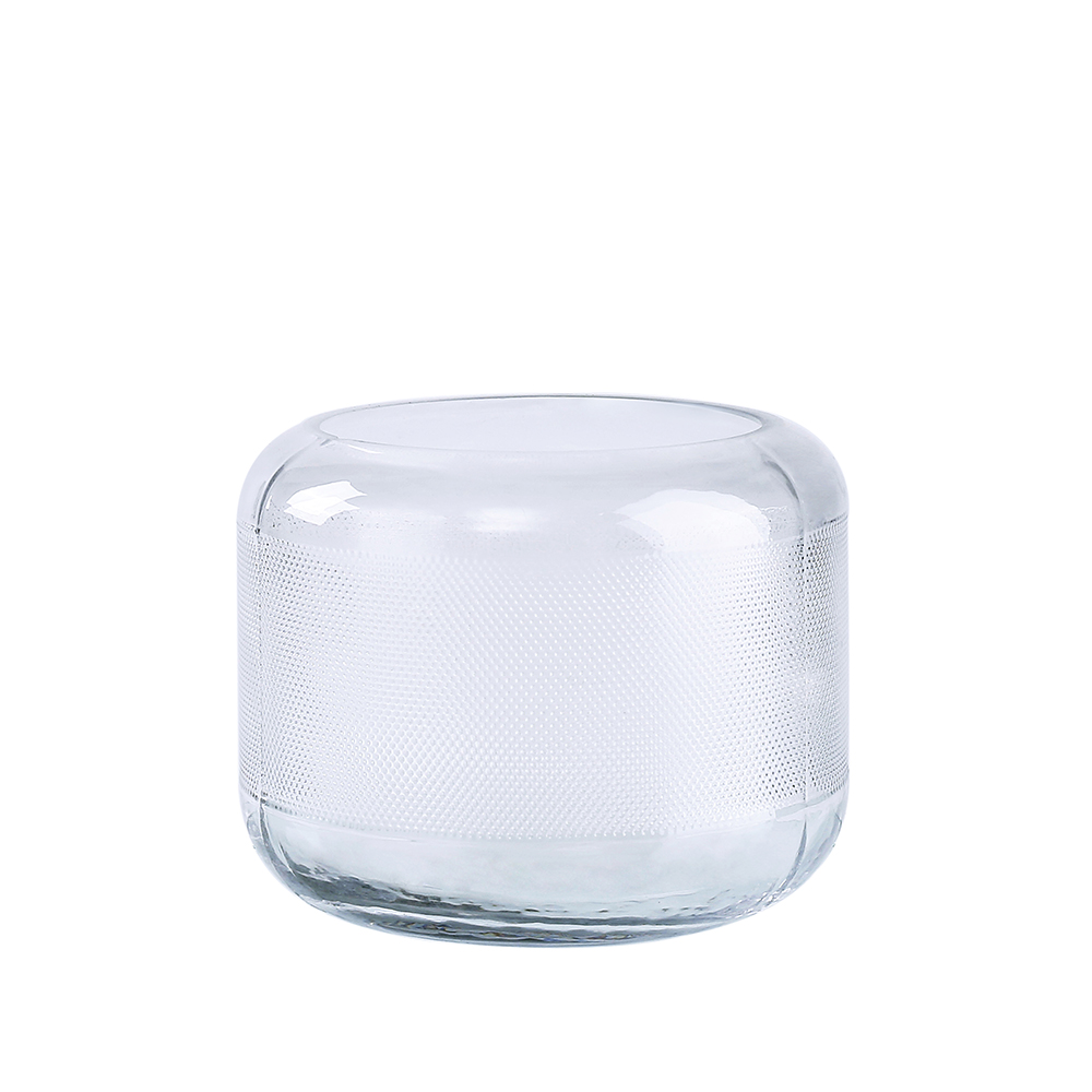 46219	 D6"H4.5" - GLASS VASE
