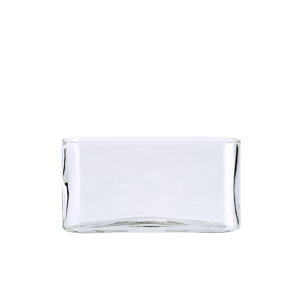 89005	 L10"W3"H4.5" - GLASS VASE