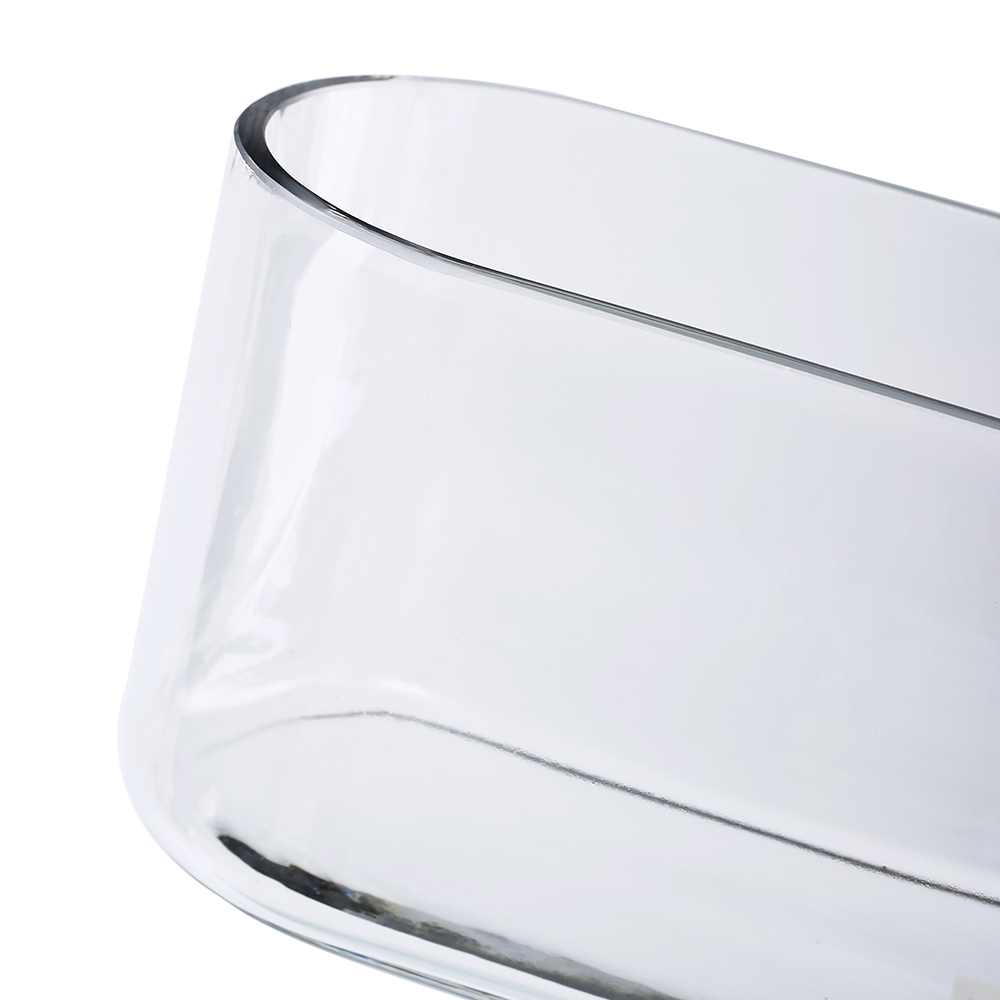 89005	 L10"W3"H4.5" - GLASS VASE