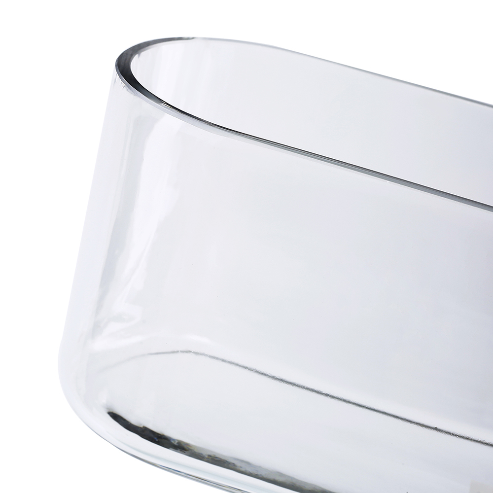 89005	 L10"W3"H4.5" - GLASS VASE