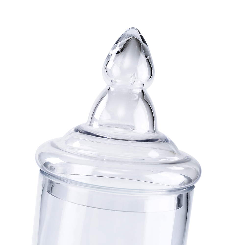 83064	 D6"H16" - GLASS APOTHECARY JAR WITH LID