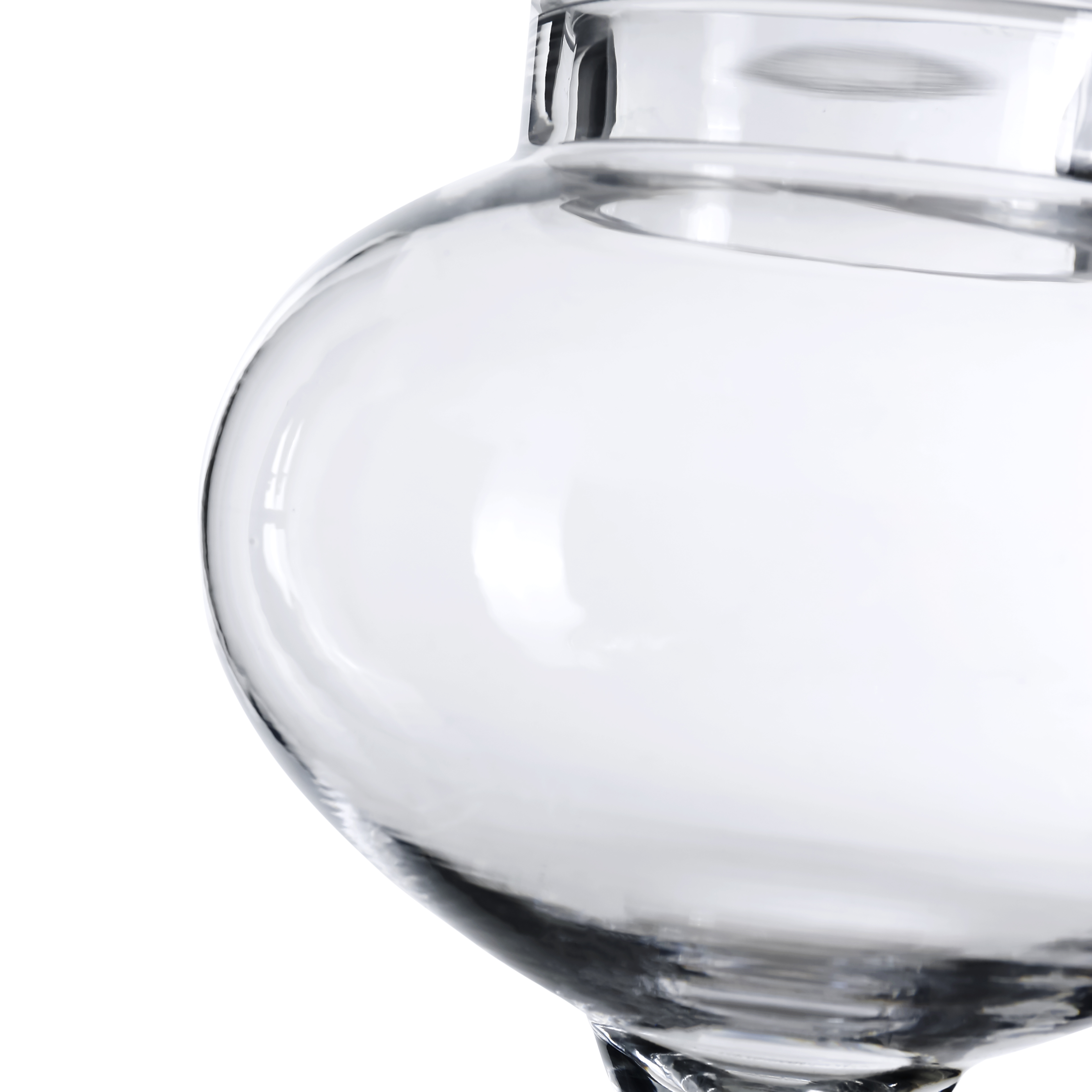A40728	 D6.5"H12" - GLASS APOTHECARY JAR WITH LID