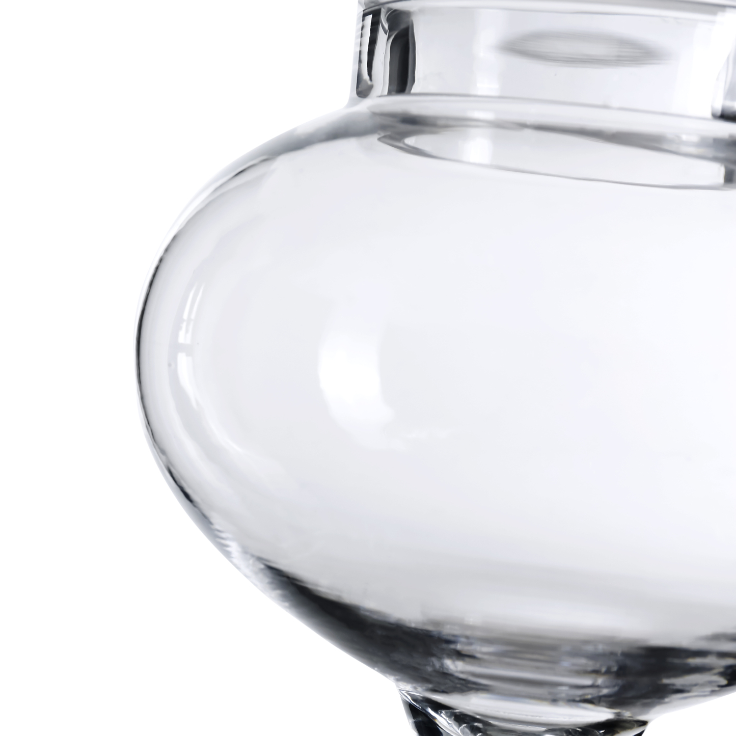 A40728	 D6.5"H12" - GLASS APOTHECARY JAR WITH LID