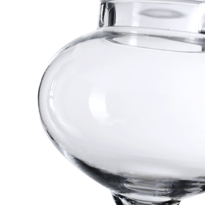 A40728	 D6.5"H12" - GLASS APOTHECARY JAR WITH LID
