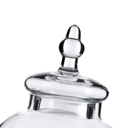 A40728	 D6.5"H12" - GLASS APOTHECARY JAR WITH LID