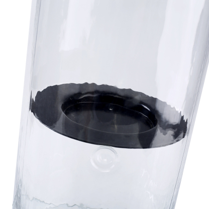 46278	 D7"H8.5" - CYLINDRICAL GLASS CANDLE HOLDER