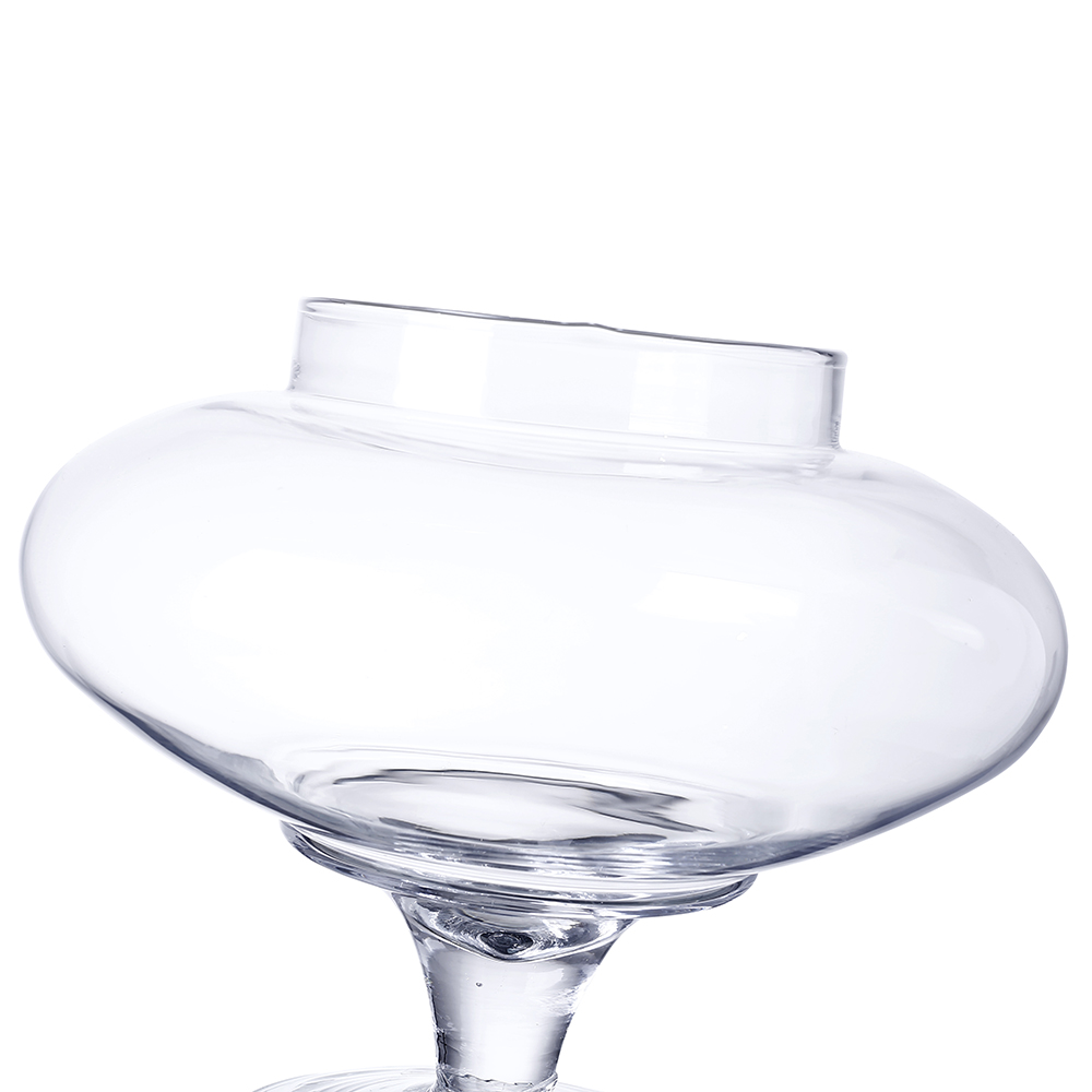 63018	 D11.5"H13" - GLASS APOTHECARY JAR WITH LID
