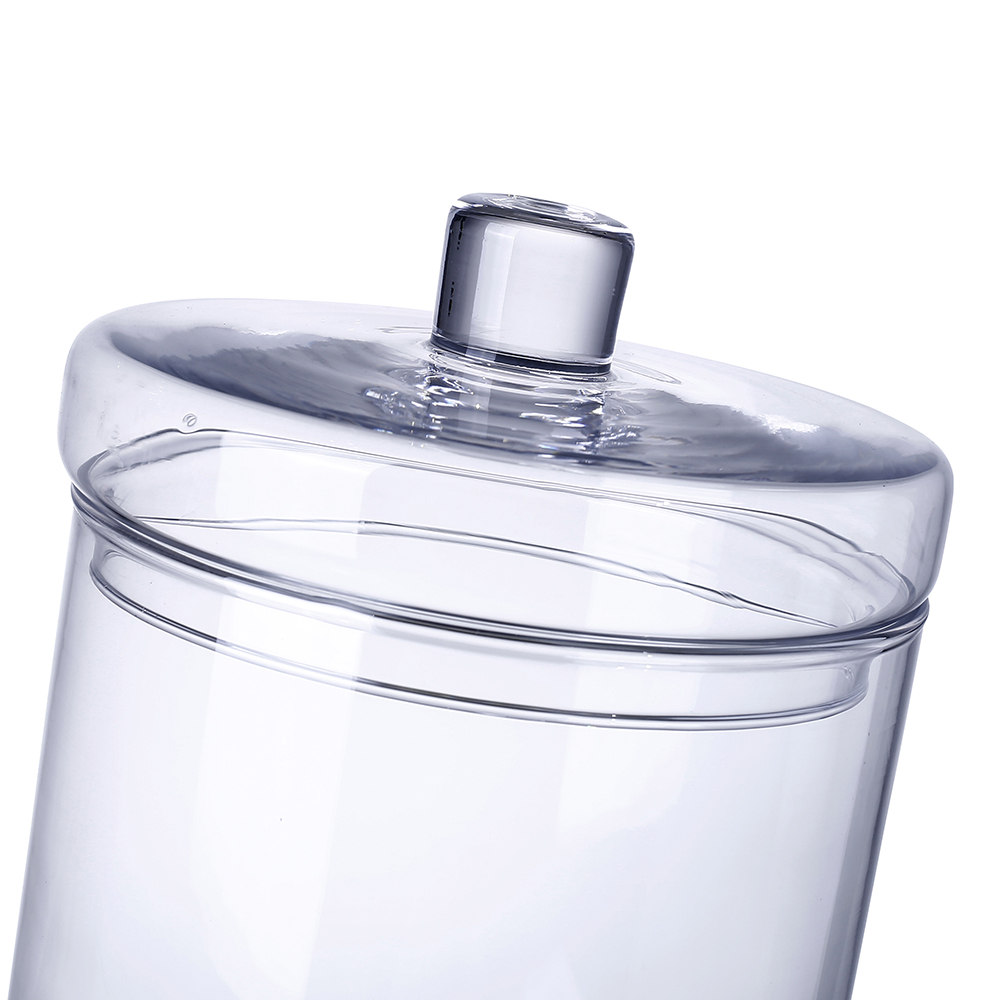 64302	 D6.5"H14" - GLASS APOTHECARY JAR WITH LID