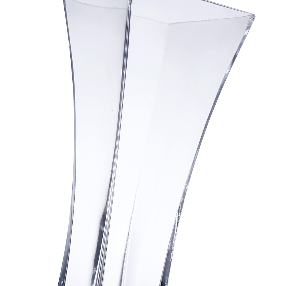 64034	 L5"W5"H14" - GLASS VASE