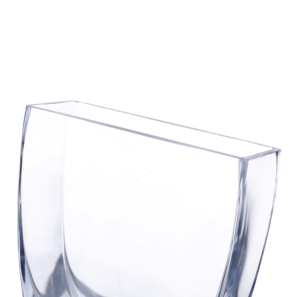 64121	 L7"W2.5"H7" - GLASS VASE