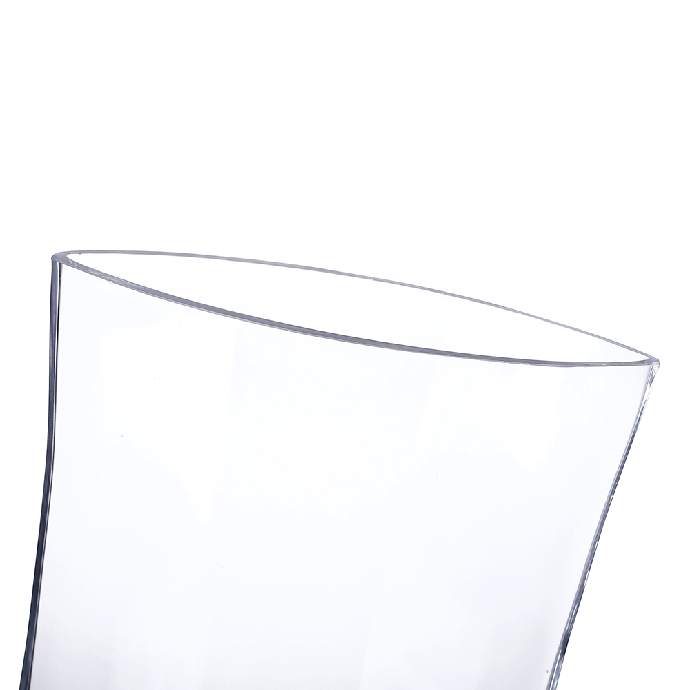 64037	 L7"W3.5"H11" - GLASS MARQUIS VASE