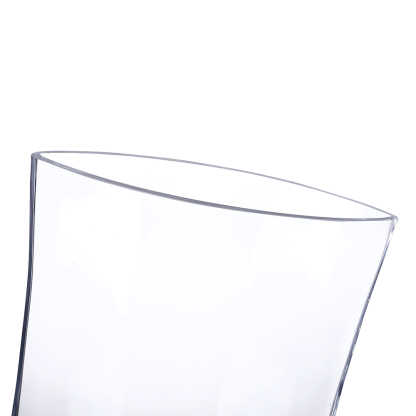 64037	 L7"W3.5"H11" - GLASS MARQUIS VASE