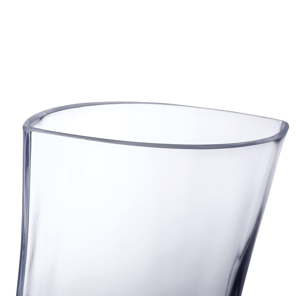 64037	 L7"W3.5"H11" - GLASS MARQUIS VASE