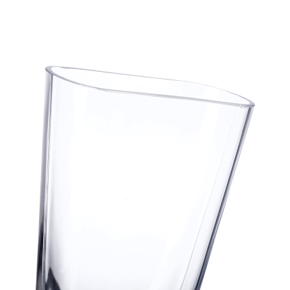 64040	 L6"W3"H10" - TAPERED OVAL GLASS VASE